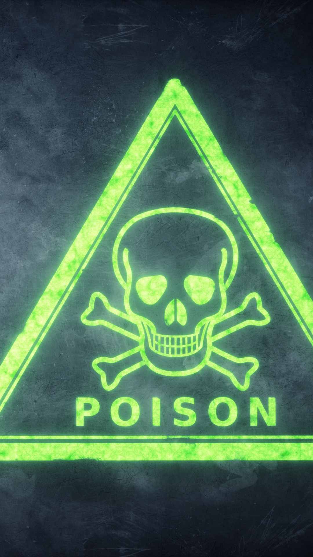 Wallpaper tengkorak Hijau Stabilo Poison