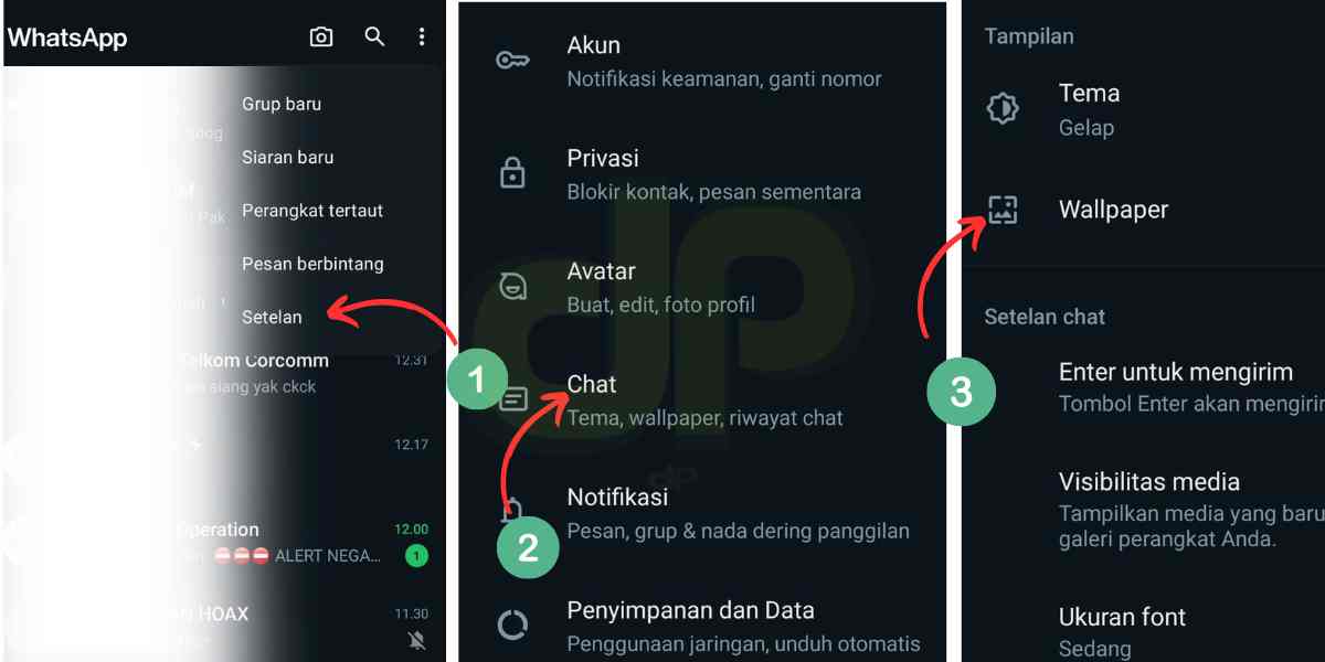 Ubah Wallpaper di WhatsAPP