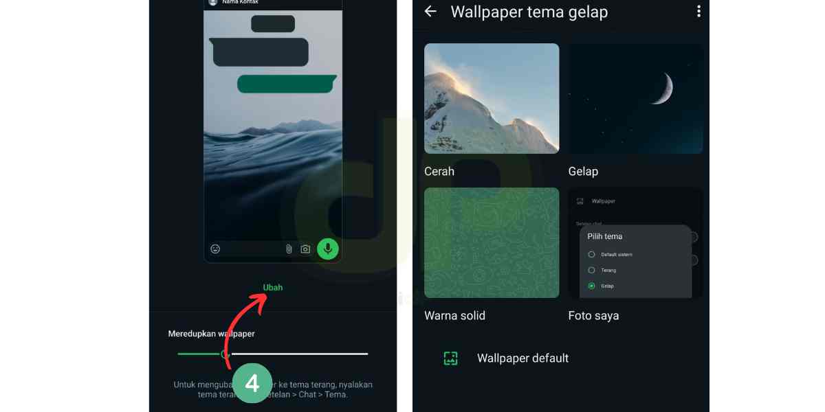 langkah Ubah Wallpaper di WhatsAPP