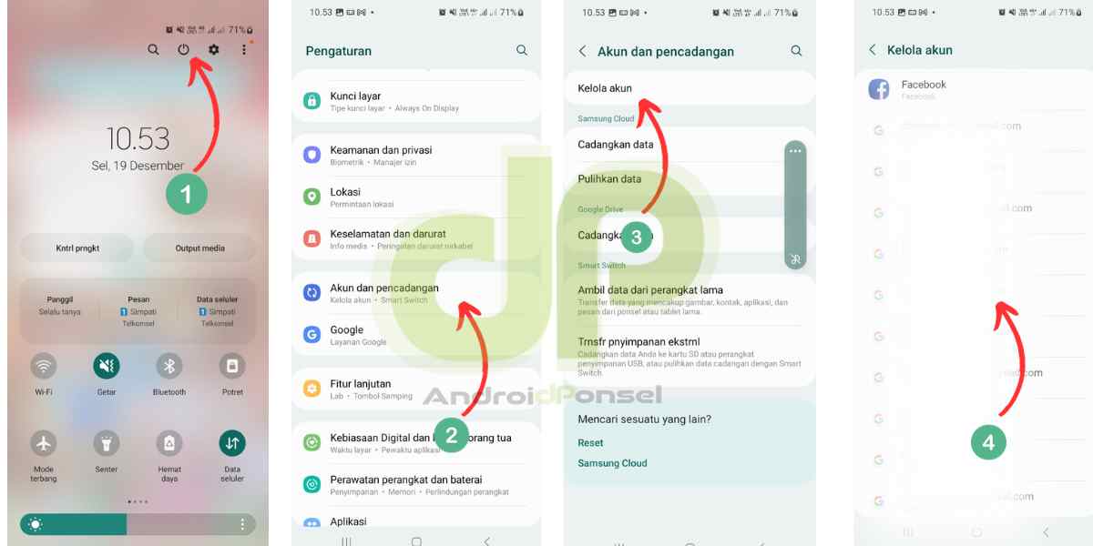 melihat password instagram di pengaturan android langkah 1