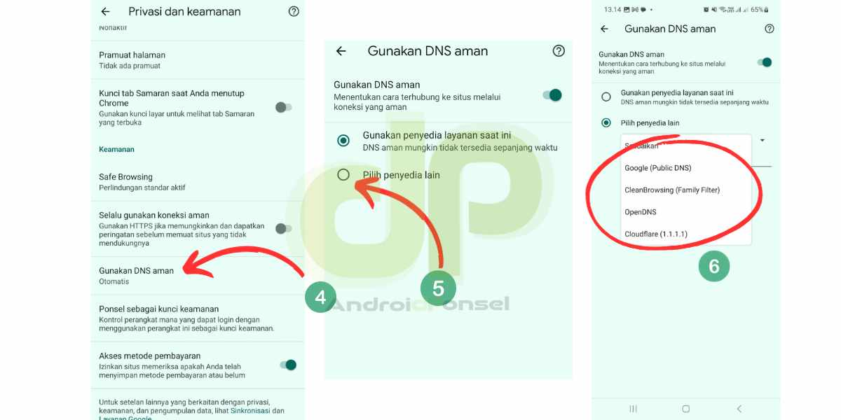 Cara Aktifkan DNS Tercepat untuk Android 4-6