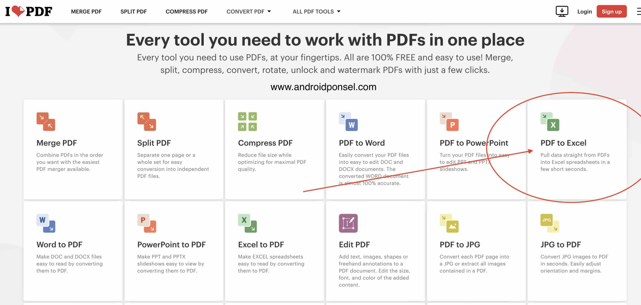 PDF to excel ilovepdf