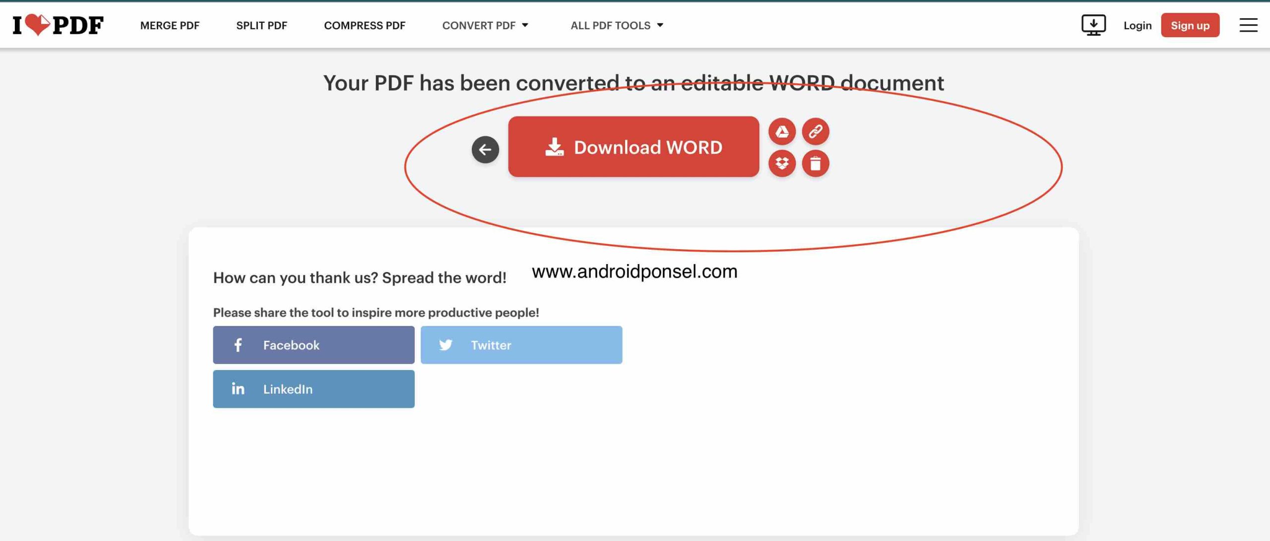 download convert ilovepdf