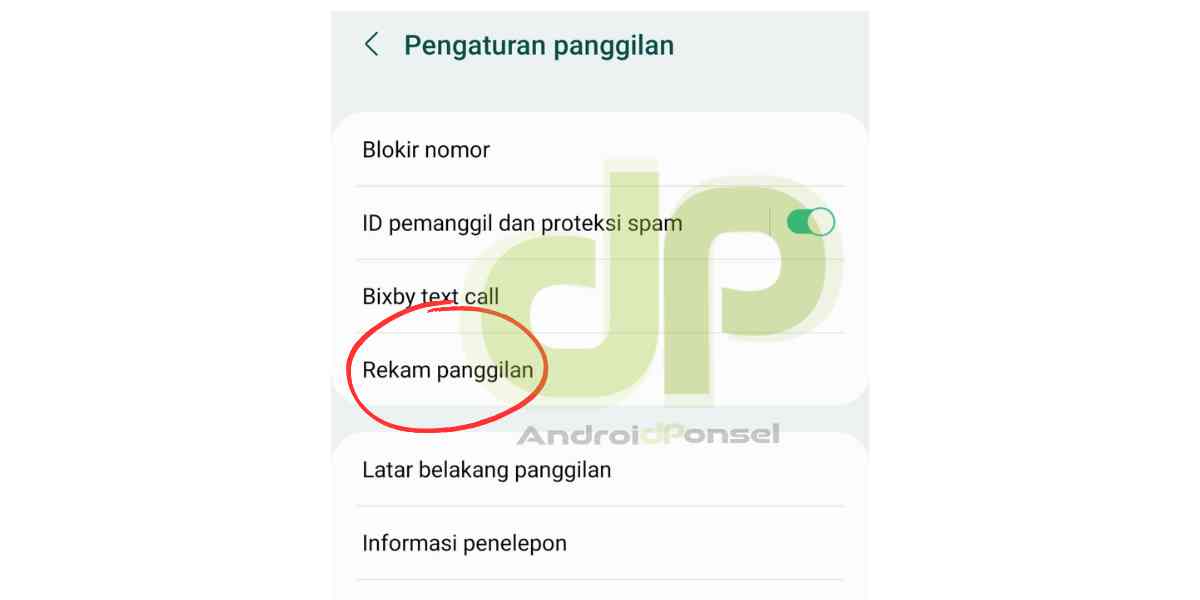 pengaturan panggilan