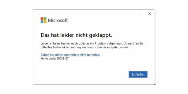 Microsoft Office Error 30088-27