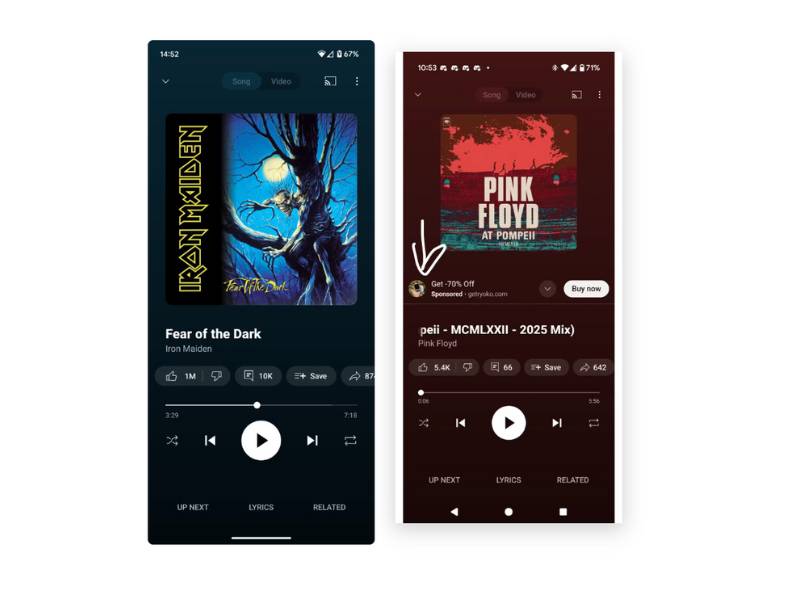 YouTube Music iklan banner