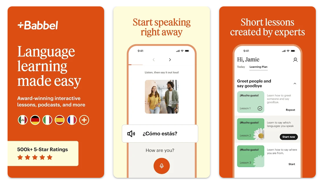 Babbel Aplikasi belajar bahasa inggris