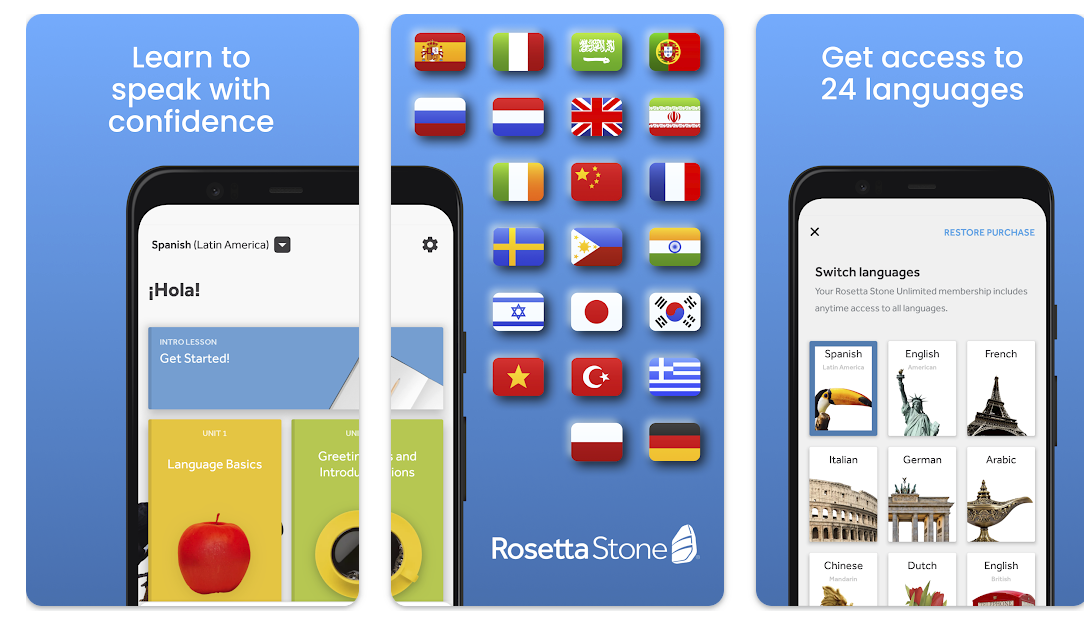 Rosetta Stone aplikasi belajar bahasa inggris