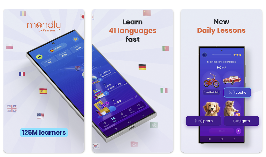 Mondly aplikasi belajar bahasa inggris