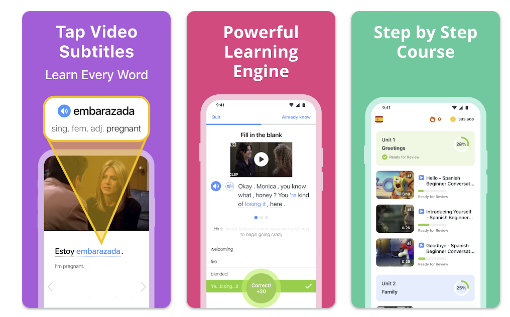 FluentU aplikasi belajar bahasa inggris di Android