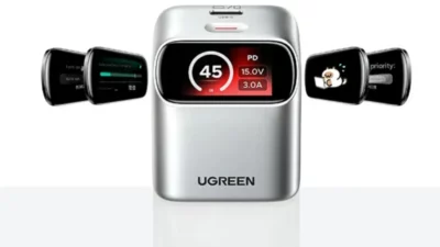 Ugreen Rilis Charger GaN 45W dengan Layar Miring