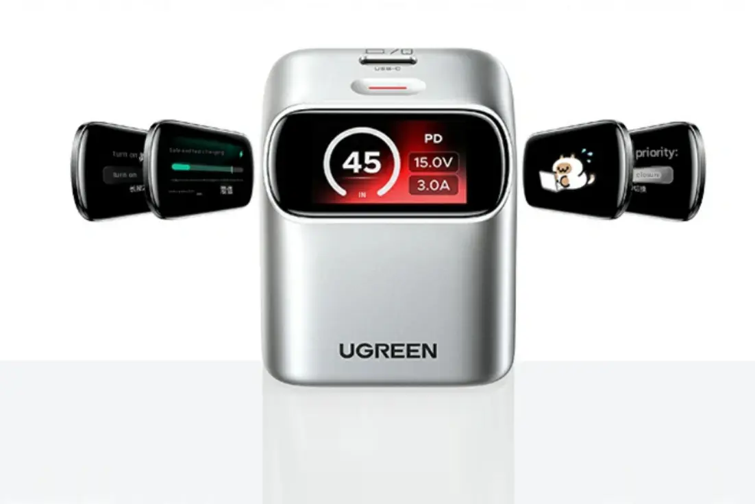Ugreen Rilis Charger GaN 45W dengan Layar Miring