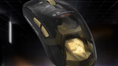 ASUS ROG Harpe II Extreme Edition 20: Mouse Gaming Emas 24K