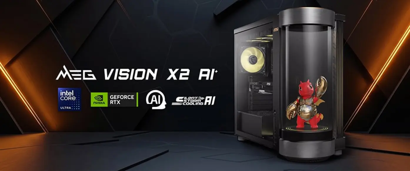 MSI MEG Vision X2 AI+: Desktop Gaming dengan Asisten Holografik AI