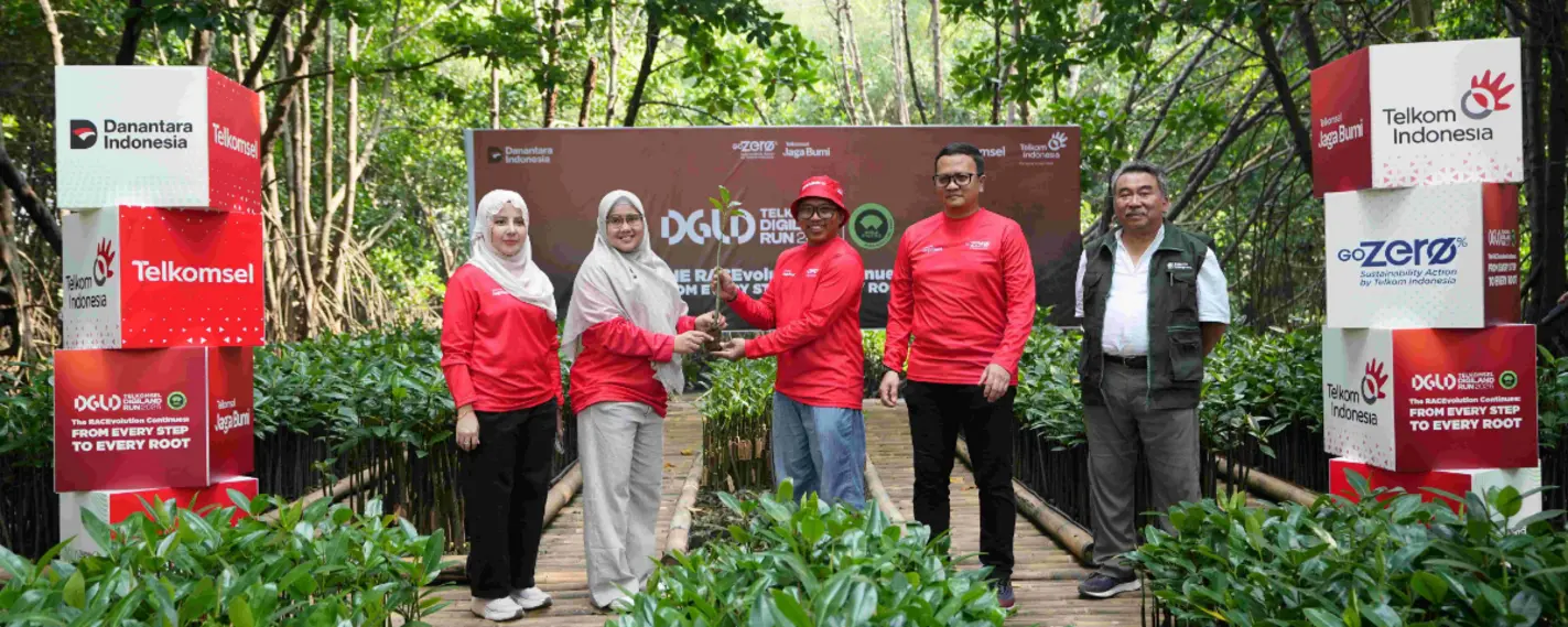 Telkomsel Tanam 1.000 Mangrove dari Langkah Pelari Digiland Run