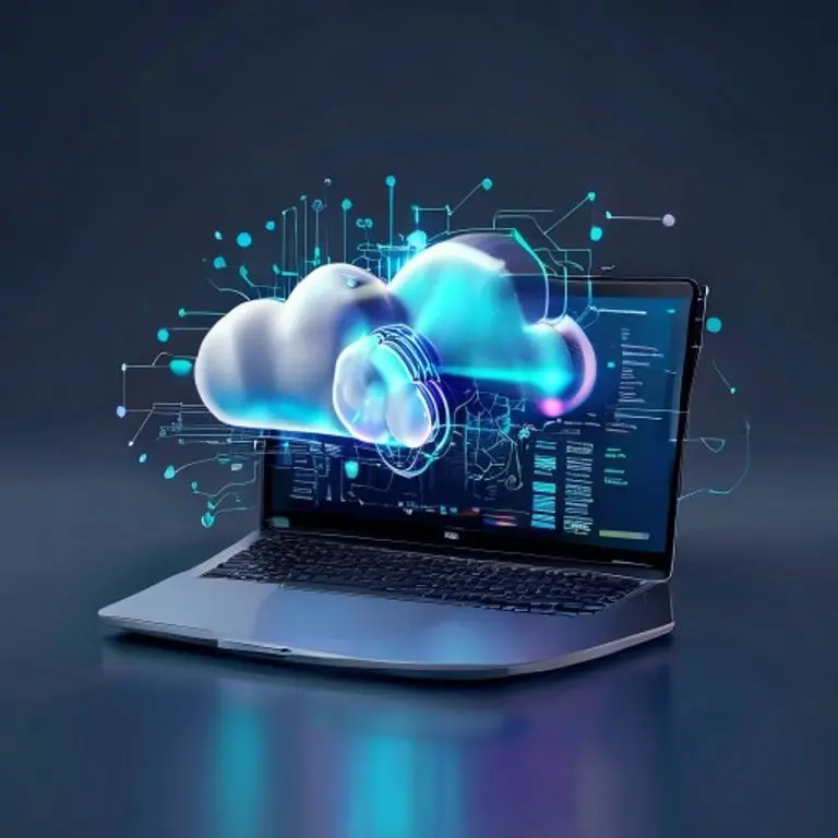 Ilustrasi pengertian cloud computing - keunggulan cloud computing - karya ilustrasi AI