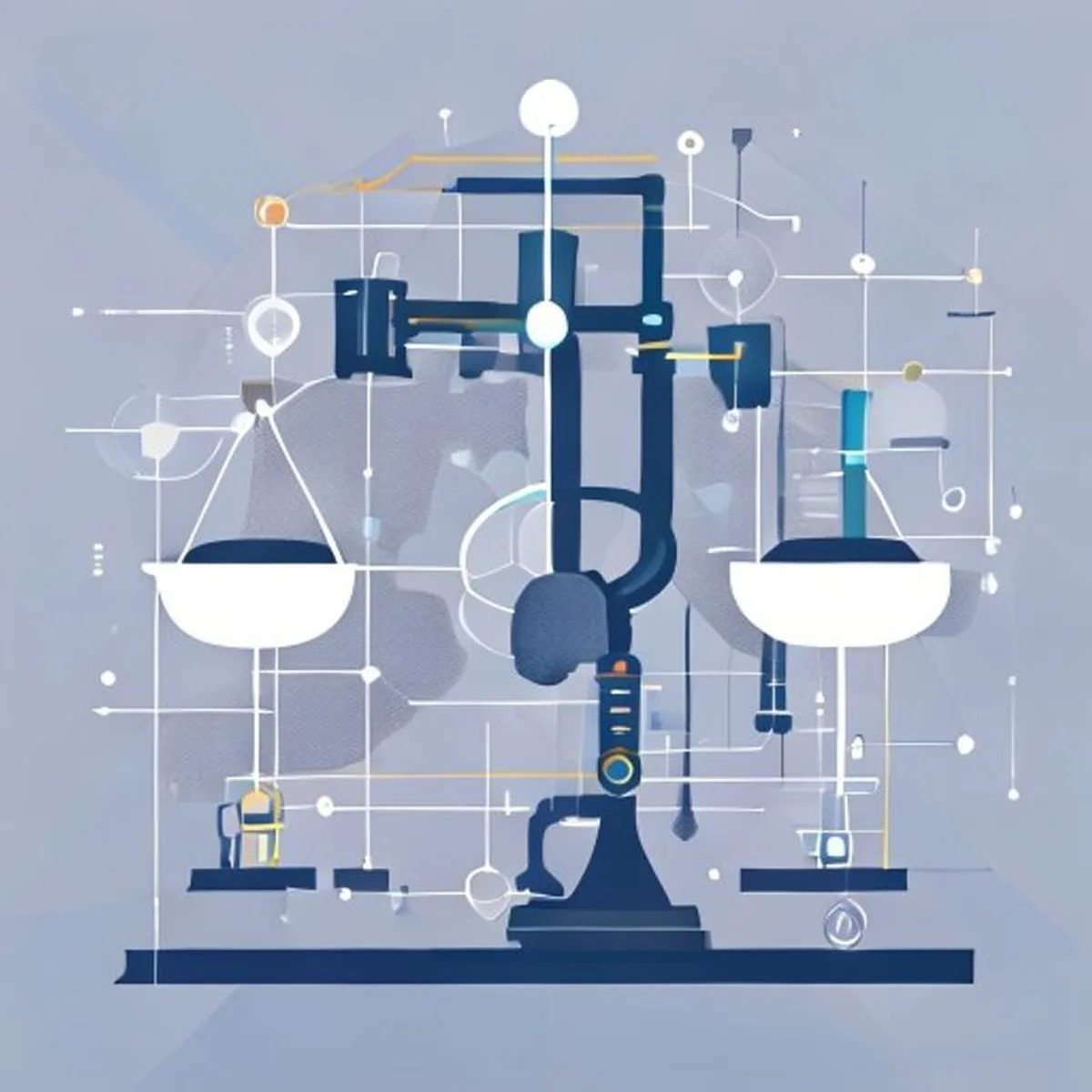 Ilustrasi AI Governance framework konsep tata kelola kecerdasan buatan - AI Governance - karya ilustrasi AI