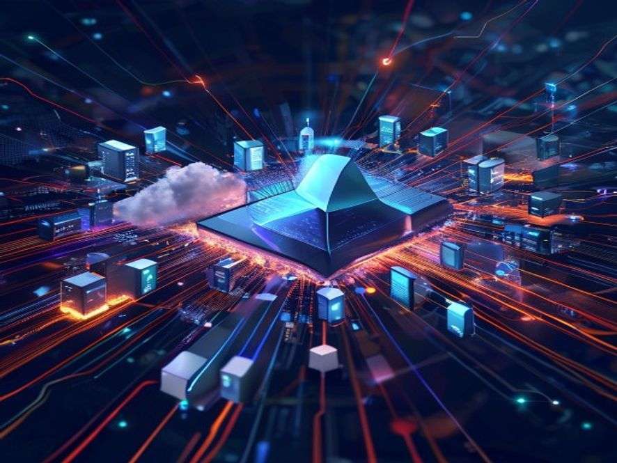 Ilustrasi evolusi edge computing dari CDN ke cloud - edge computing adalah - karya ilustrasi AI