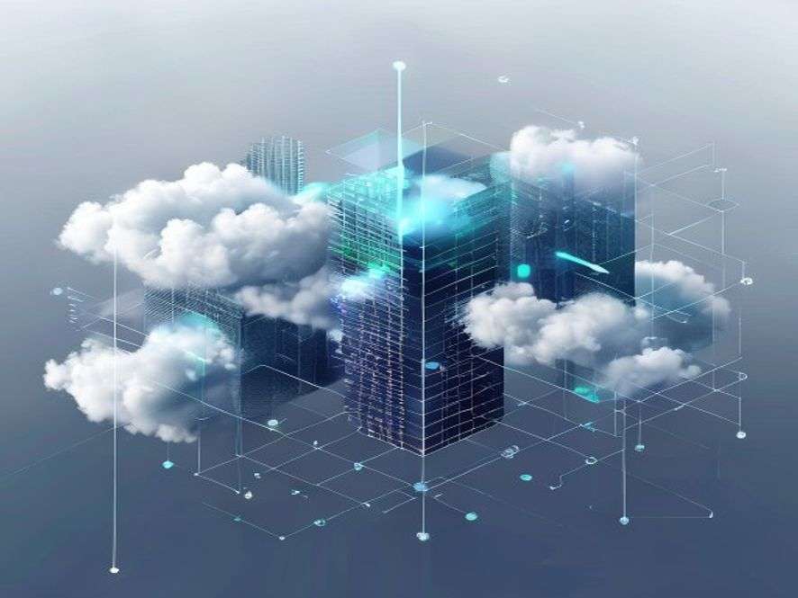 Ilustrasi perbandingan edge computing vs cloud computing vs fog computing - edge computing adalah - karya ilustrasi AI