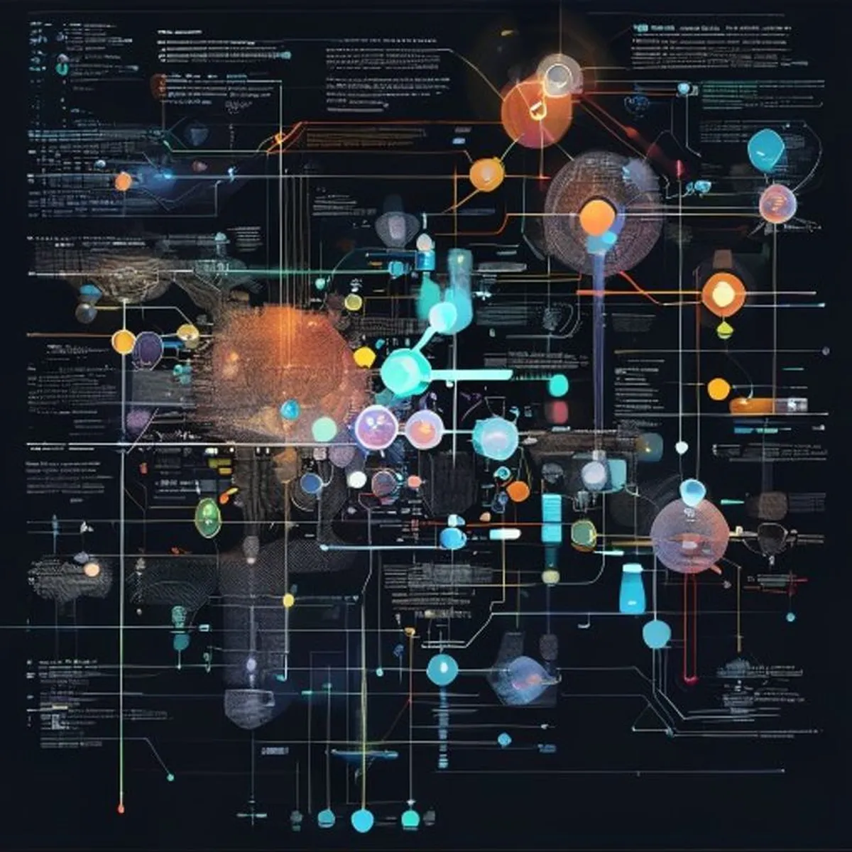 Ilustrasi arsitektur cara kerja multimodal AI - Multimodal AI - karya ilustrasi AI