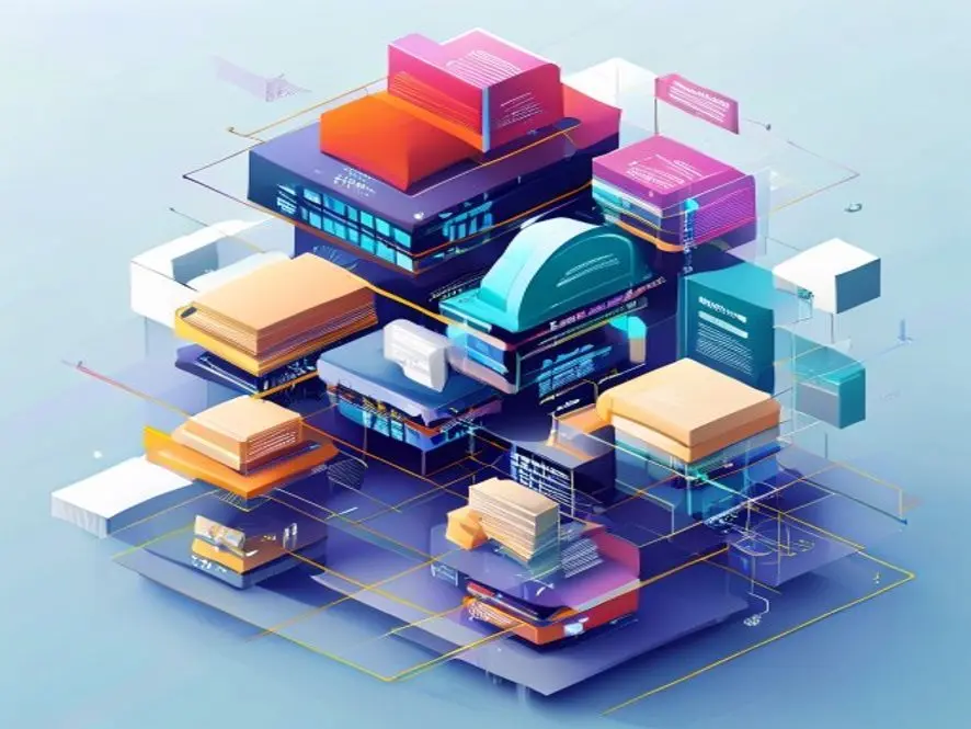 Ilustrasi model layanan IaaS PaaS SaaS - keunggulan cloud computing - karya ilustrasi AI
