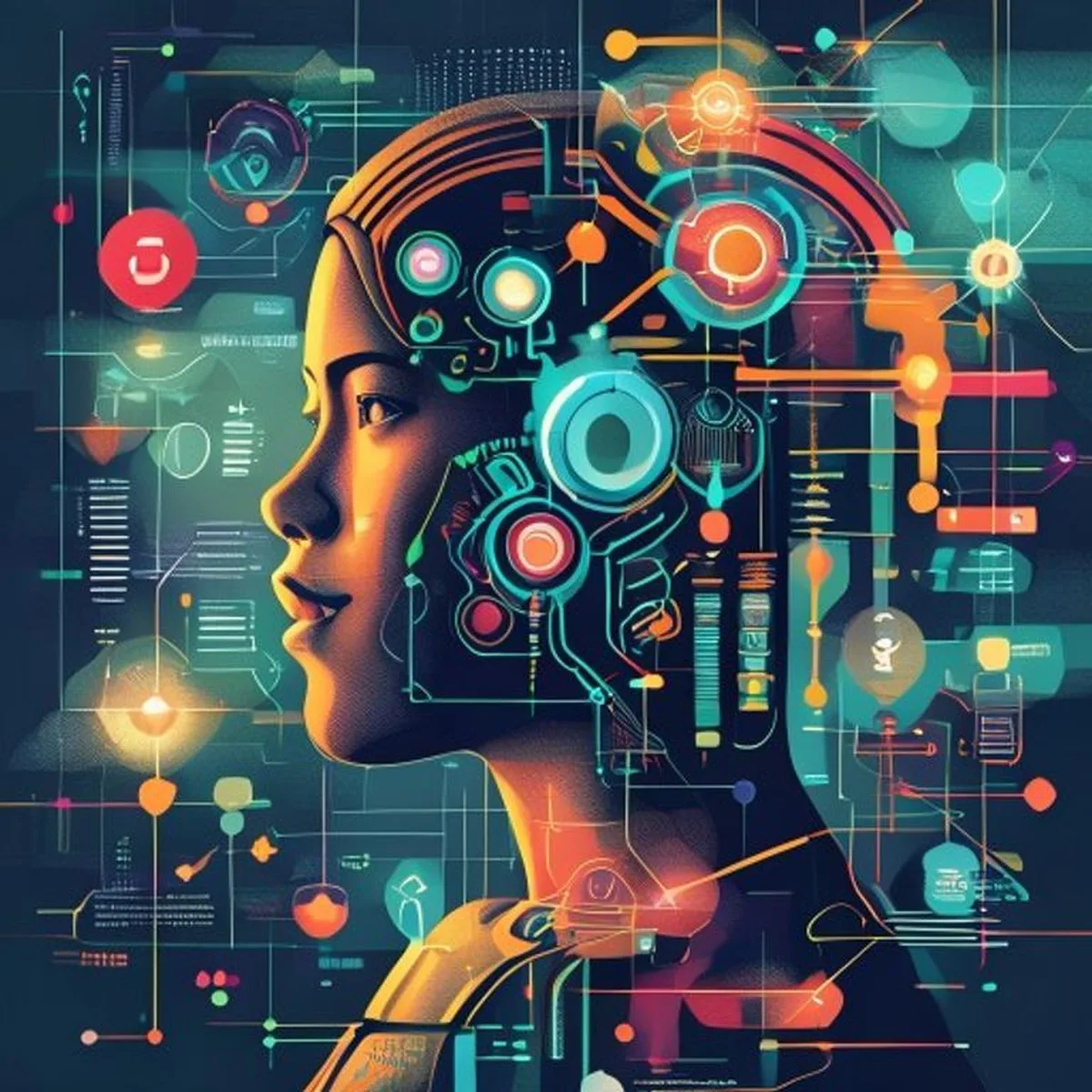 Ilustrasi AI Governance di Indonesia dan Asia - AI Governance - karya ilustrasi AI