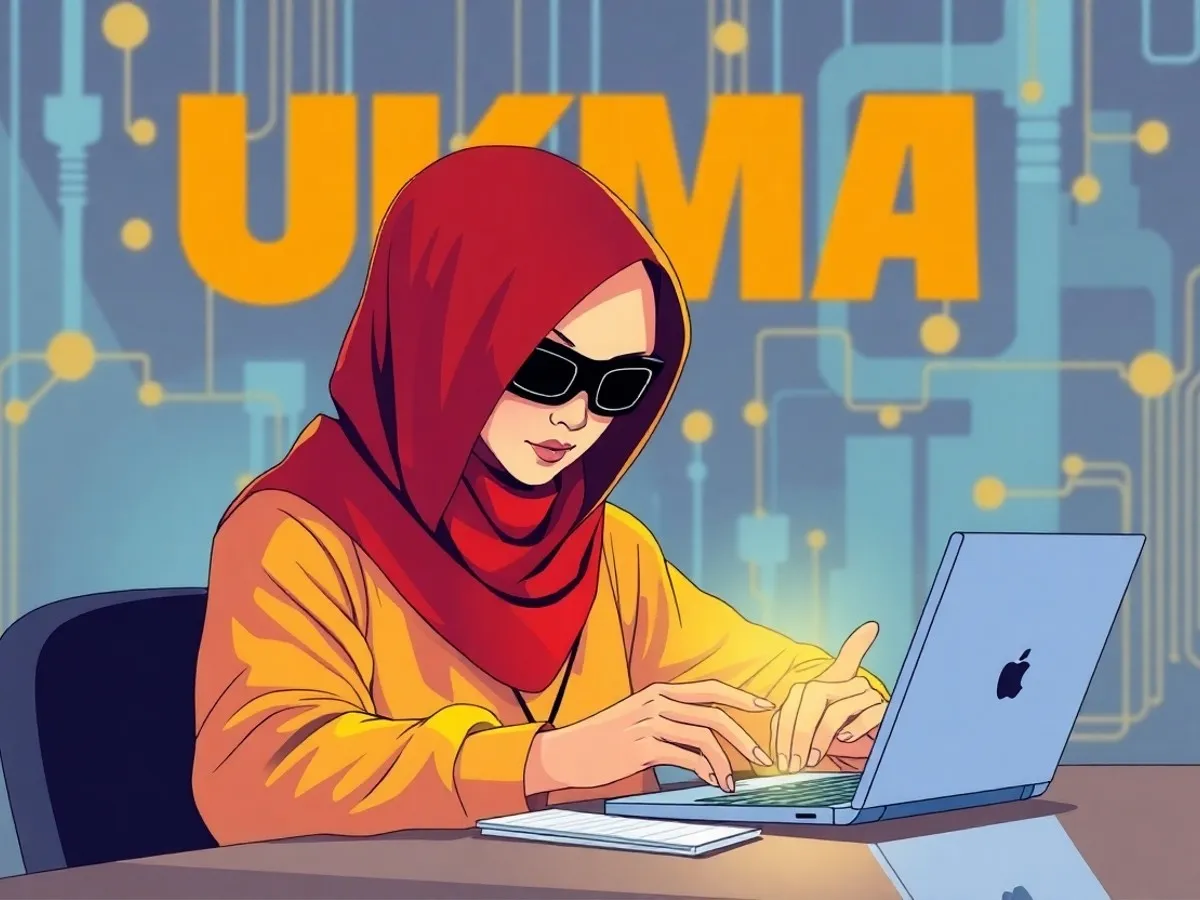 Ilustrasi cybersecurity untuk bisnis ukm - cybersecurity adalah - karya ilustrasi AI