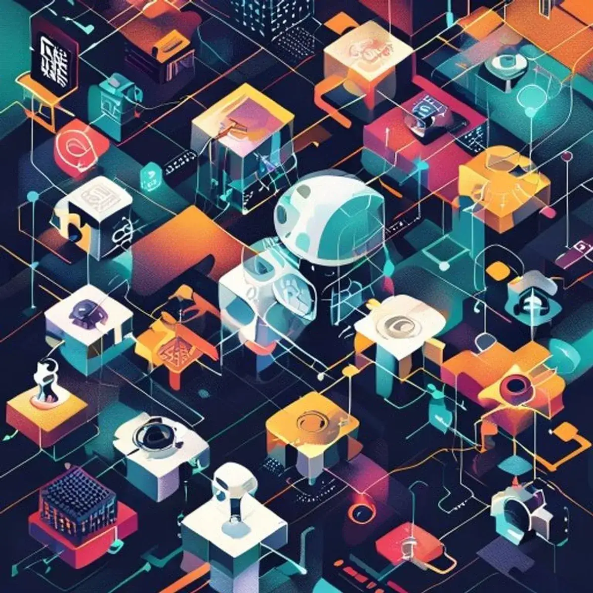 Ilustrasi tantangan implementasi AI Governance di era digital - AI Governance - karya ilustrasi AI