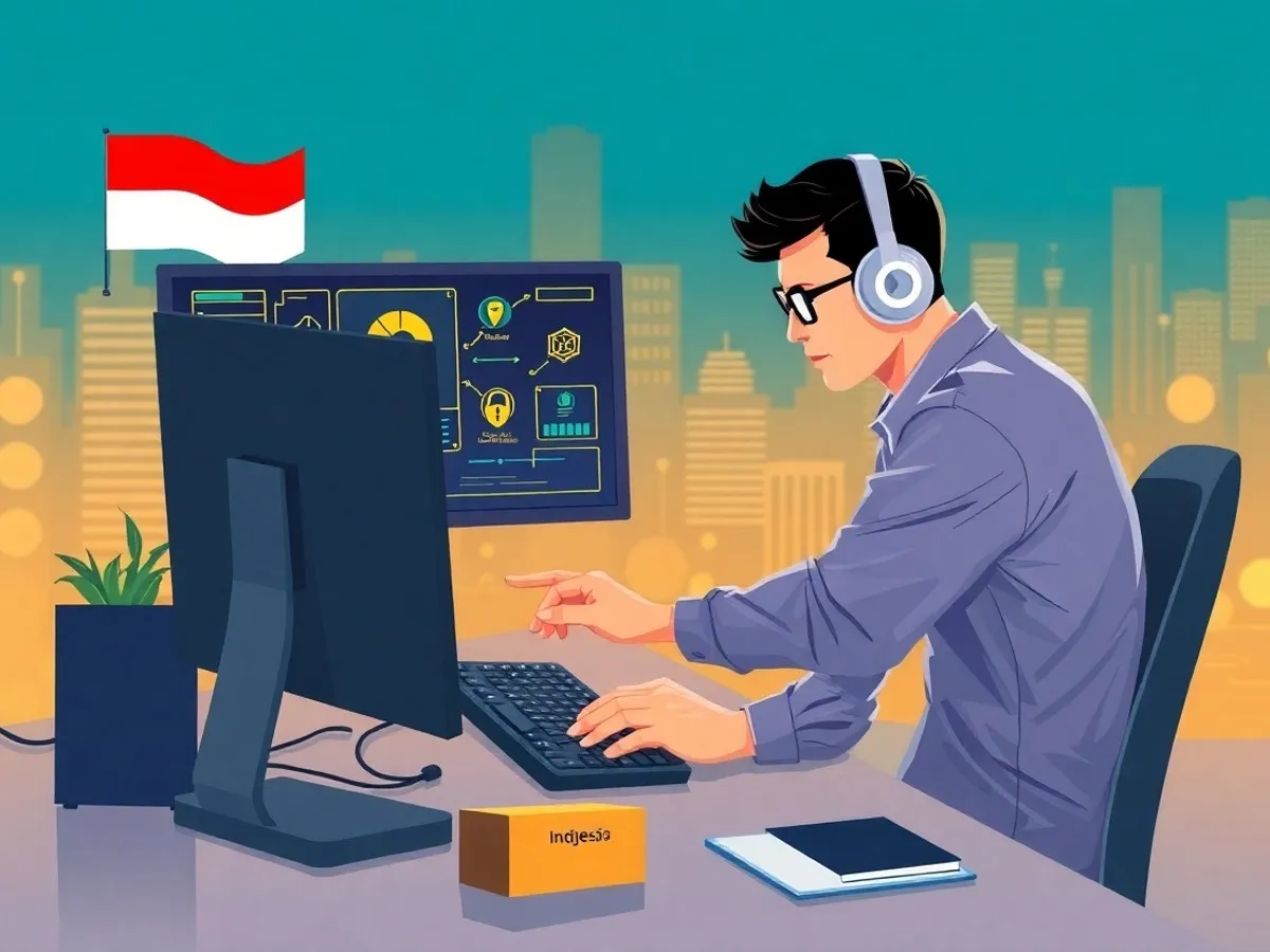 Ilustrasi karir di bidang cybersecurity - cybersecurity adalah - karya ilustrasi AI