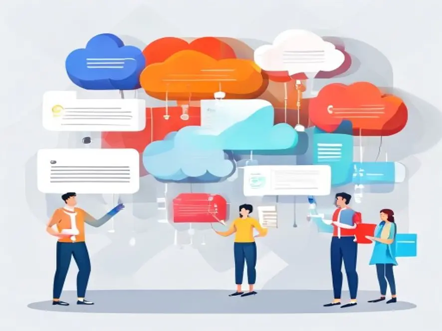 Ilustrasi tips memilih provider cloud - keunggulan cloud computing - karya ilustrasi AI