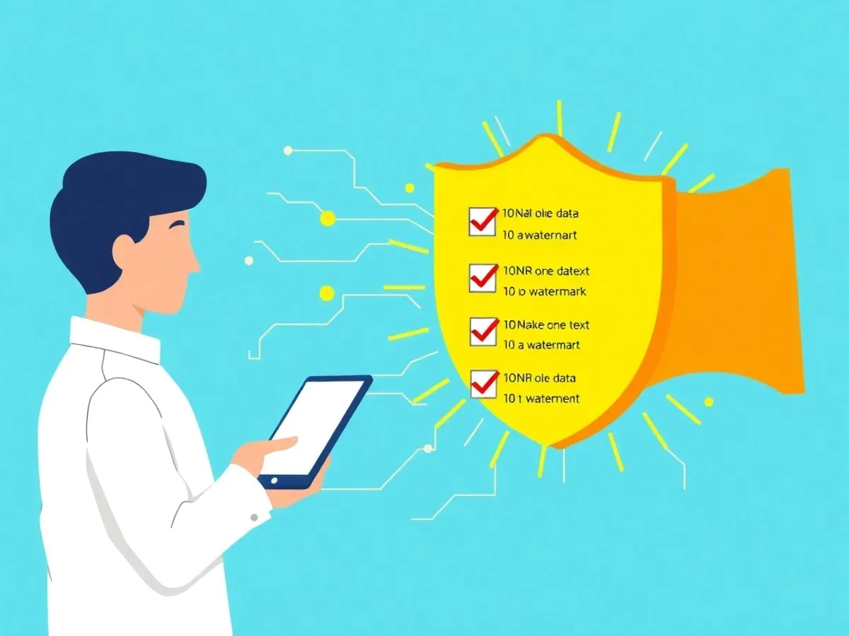 Ilustrasi keamanan data untuk individu - keamanan data digital - karya ilustrasi AI