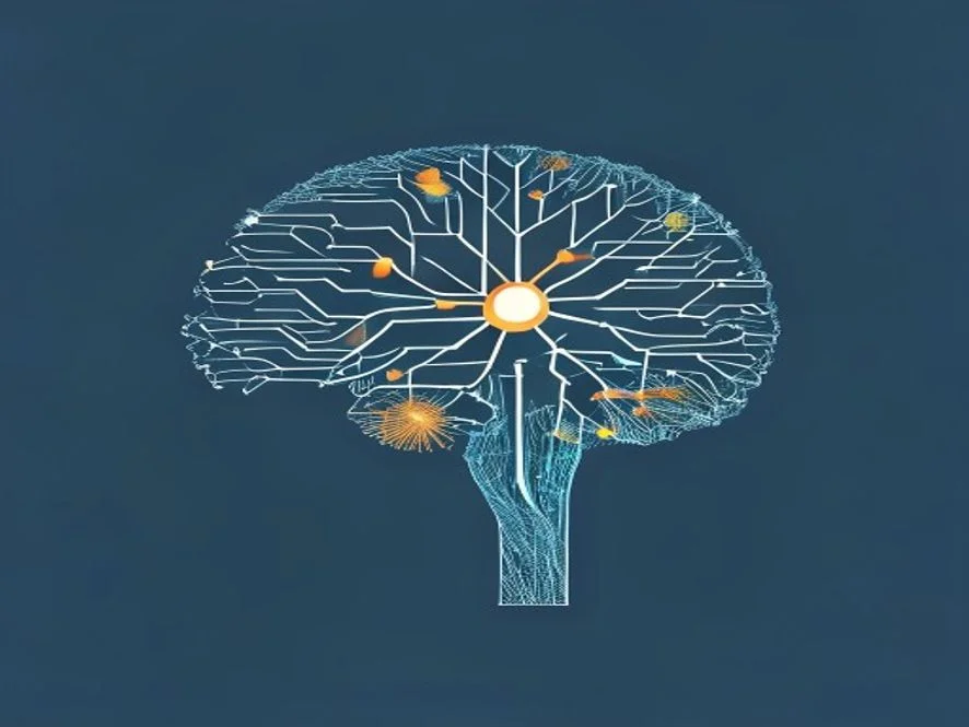 Ilustrasi cara kerja artificial intelligence adalah melalui machine learning neural network dan data training - artificial intelligence adalah - karya ilustrasi AI