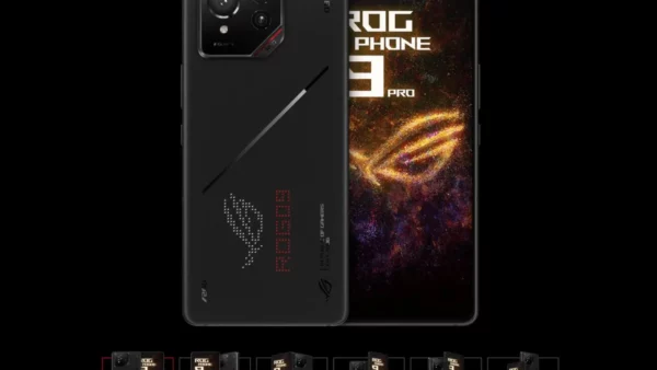 ASUS ROG Phone 9 Pro tampak depan dengan desain gaming futuristik - HP Gaming Android Terbaik di Juli 2026 - sumber dari ASUS
