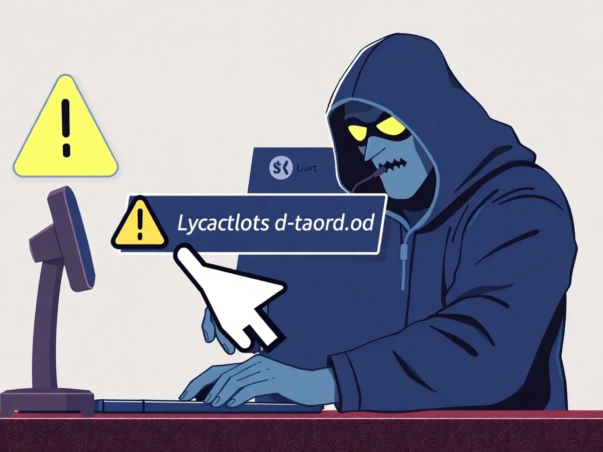Ilustrasi bahaya klik link phishing skenario terburuk - phishing adalah - karya ilustrasi AI