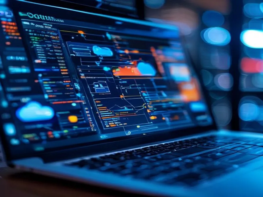 Ilustrasi pengertian Cloud Workload Security perlindungan beban kerja cloud - cloud workload security adalah - karya ilustrasi AI