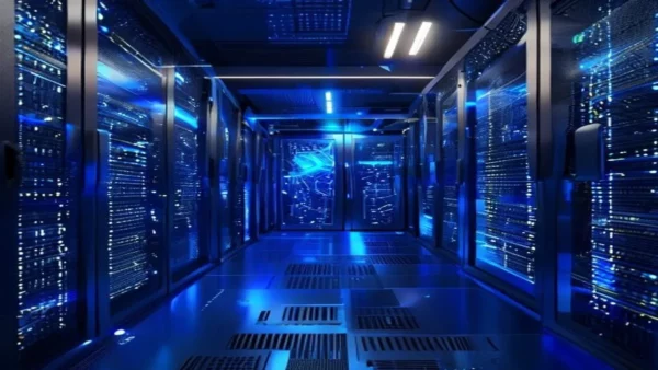 Ilustrasi Data Center AI modern - Data Center AI - karya ilustrasi AI