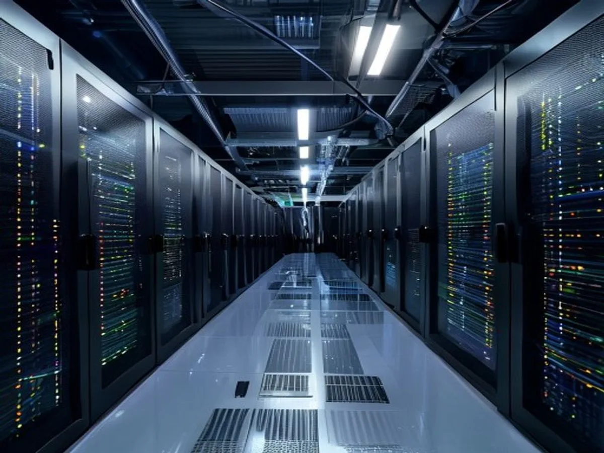Ilustrasi Data Center AI di Indonesia pusat data - Data Center AI - karya ilustrasi AI