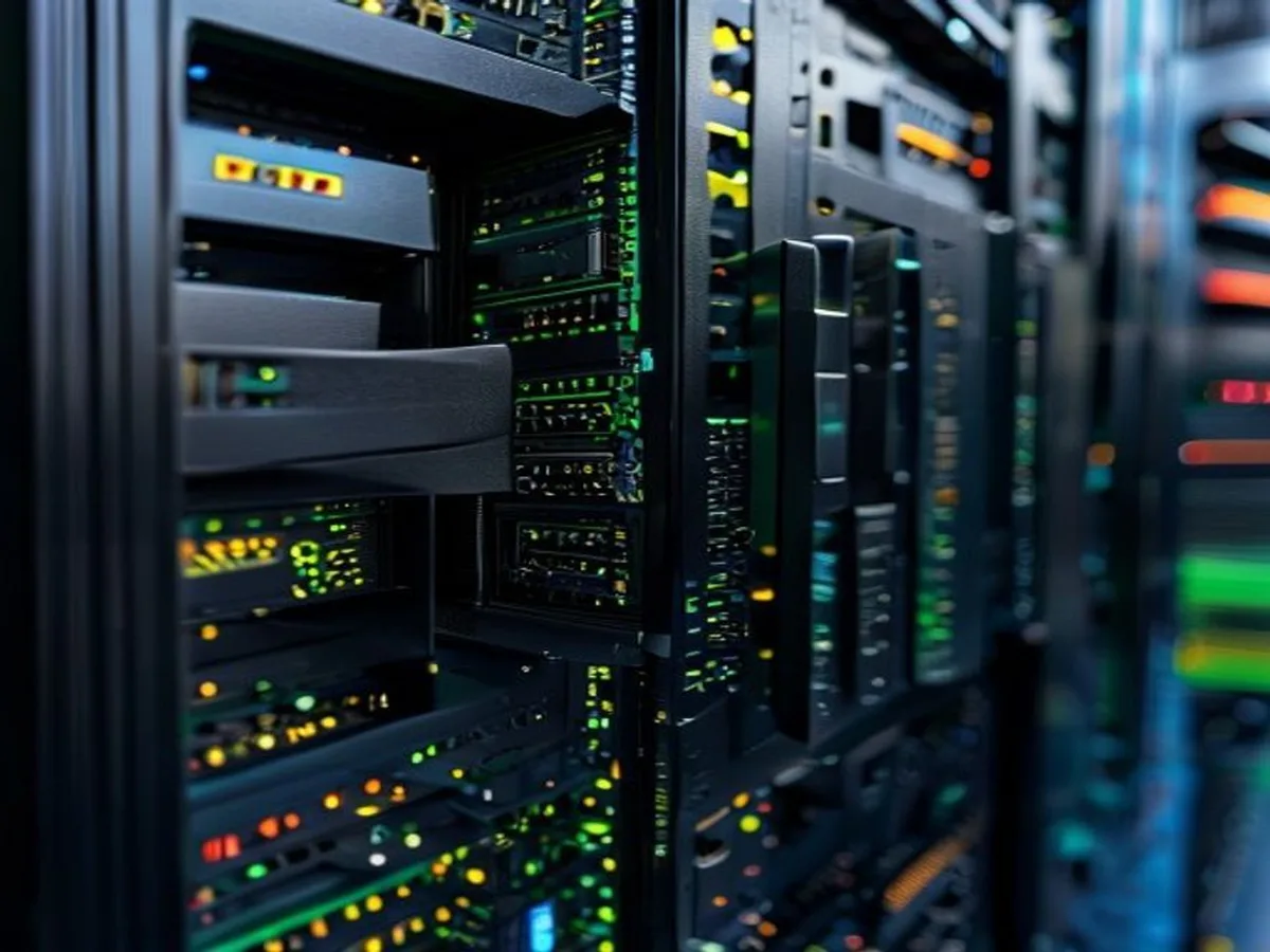 Ilustrasi teknologi kunci Data Center AI GPU DPU - Data Center AI - karya ilustrasi AI