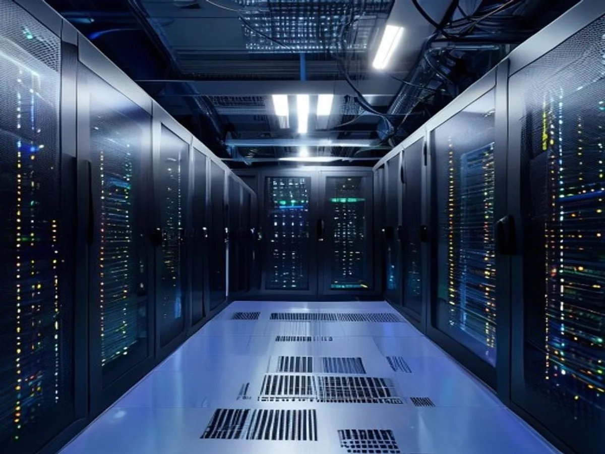 Ilustrasi pengertian Data Center AI modern - Data Center AI - karya ilustrasi AI