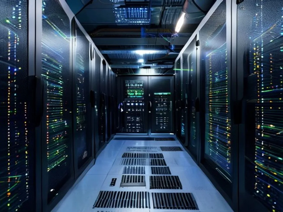 Ilustrasi 4 pilar infrastruktur Data Center AI - Data Center AI - karya ilustrasi AI