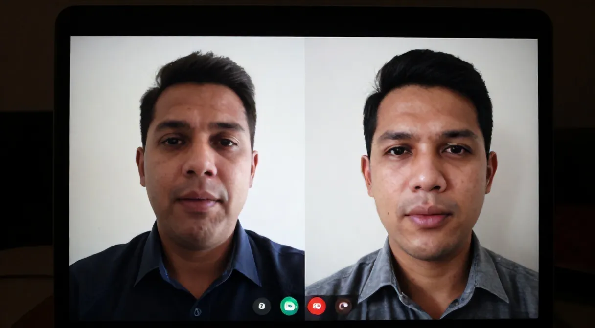 Ilustrasi pengertian deepfake scam adalah - Deepfake Scam - karya ilustrasi AI