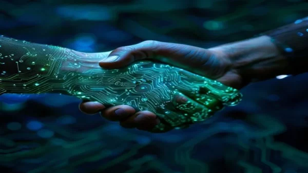 Ilustrasi Digital Trust kepercayaan digital koneksi - digital trust adalah - karya ilustrasi AI