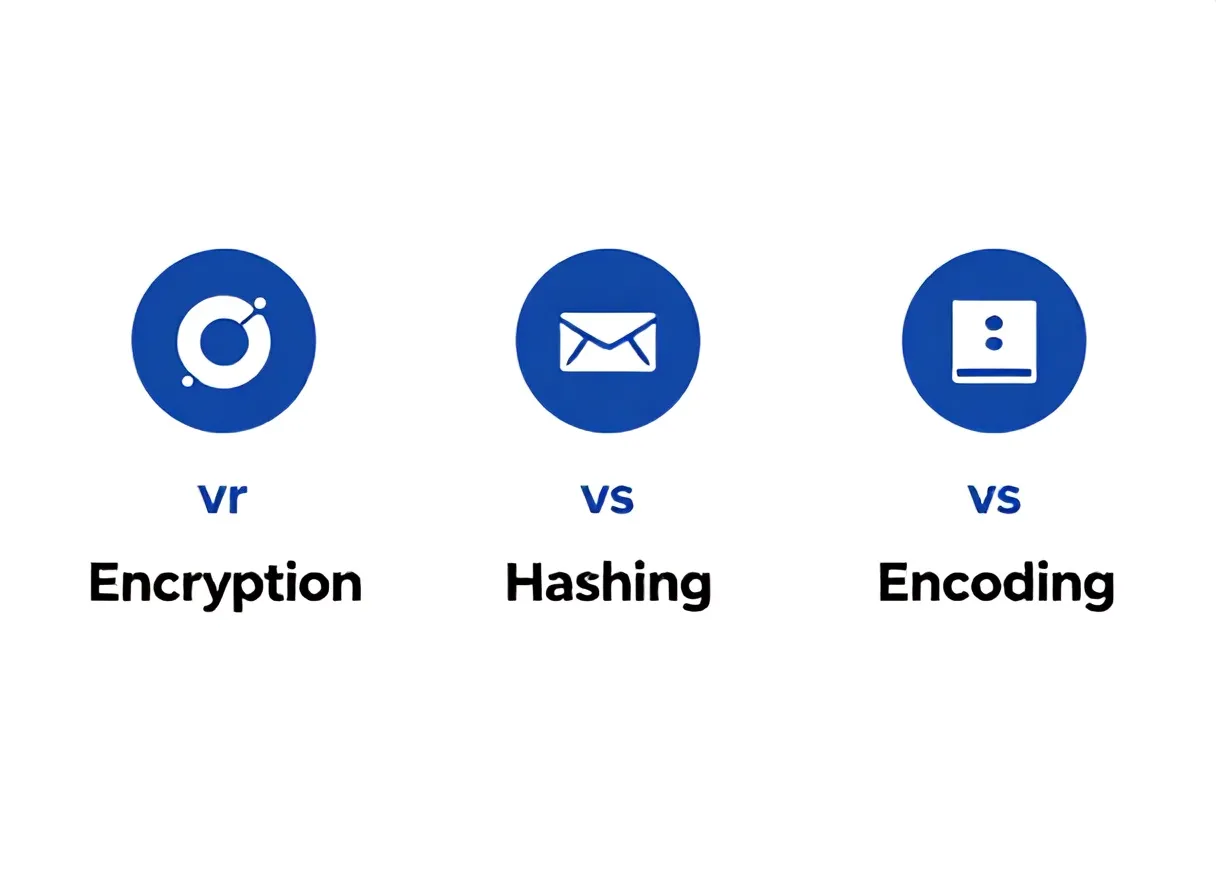 Ilustrasi perbandingan enkripsi hashing dan encoding - enkripsi data adalah - karya ilustrasi AI