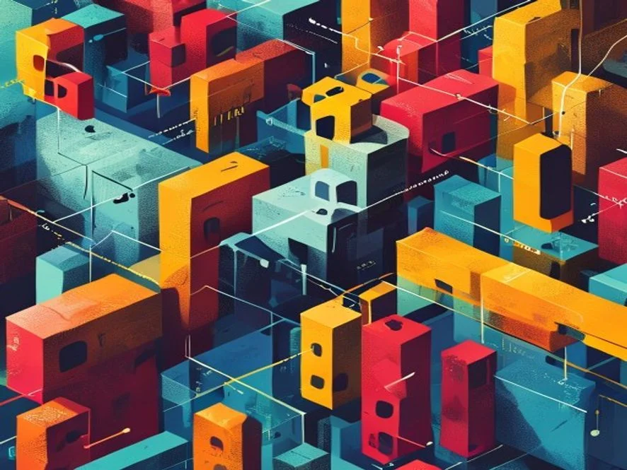 Ilustrasi tantangan implementasi AI: bias, kepercayaan, ketergantungan berlebih, kesenjangan digital - karya ilustrasi AI