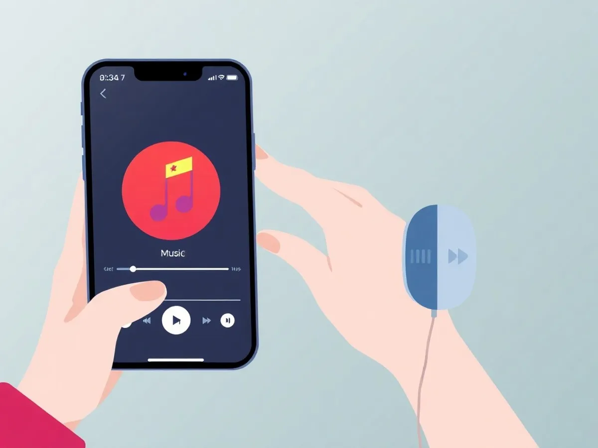 Ilustrasi tips memilih audio TikTok terbaik untuk didownload - download audio TikTok MP3 - karya ilustrasi AI
