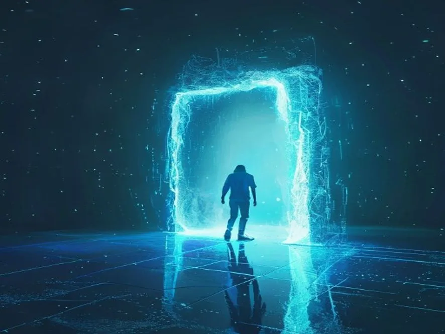 Ilustrasi apa itu metaverse? penjelasan simpel - metaverse adalah - karya ilustrasi AI