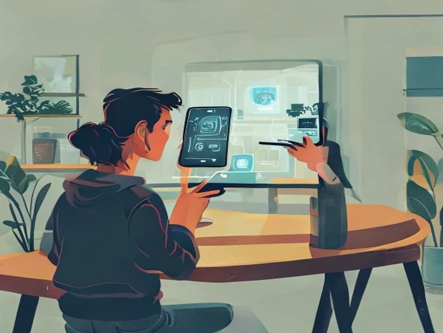 Ilustrasi augmented reality H2-1 - augmented reality adalah - karya ilustrasi AI