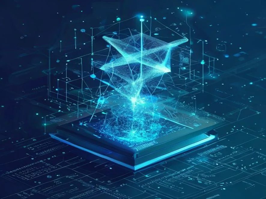 Ilustrasi apa itu post-quantum cryptography dengan algoritma klasik dan komputer kuantum - Post-Quantum Cryptography - karya ilustrasi AI