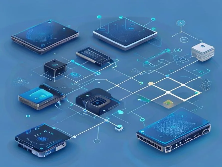 Ilustrasi perangkat smart home - perangkat smart home - karya ilustrasi AI