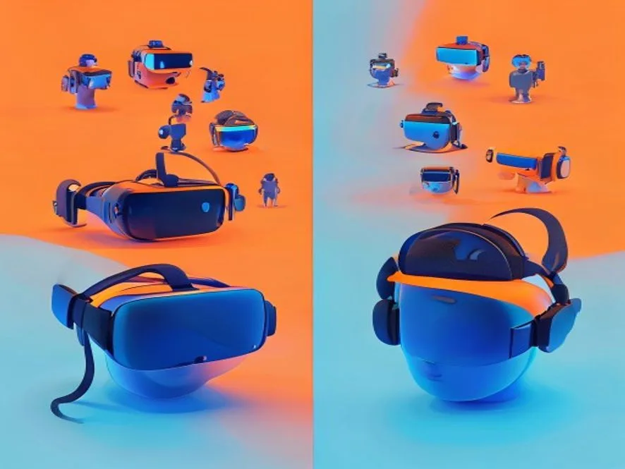 Ilustrasi metaverse vs virtual reality - metaverse adalah - karya ilustrasi AI